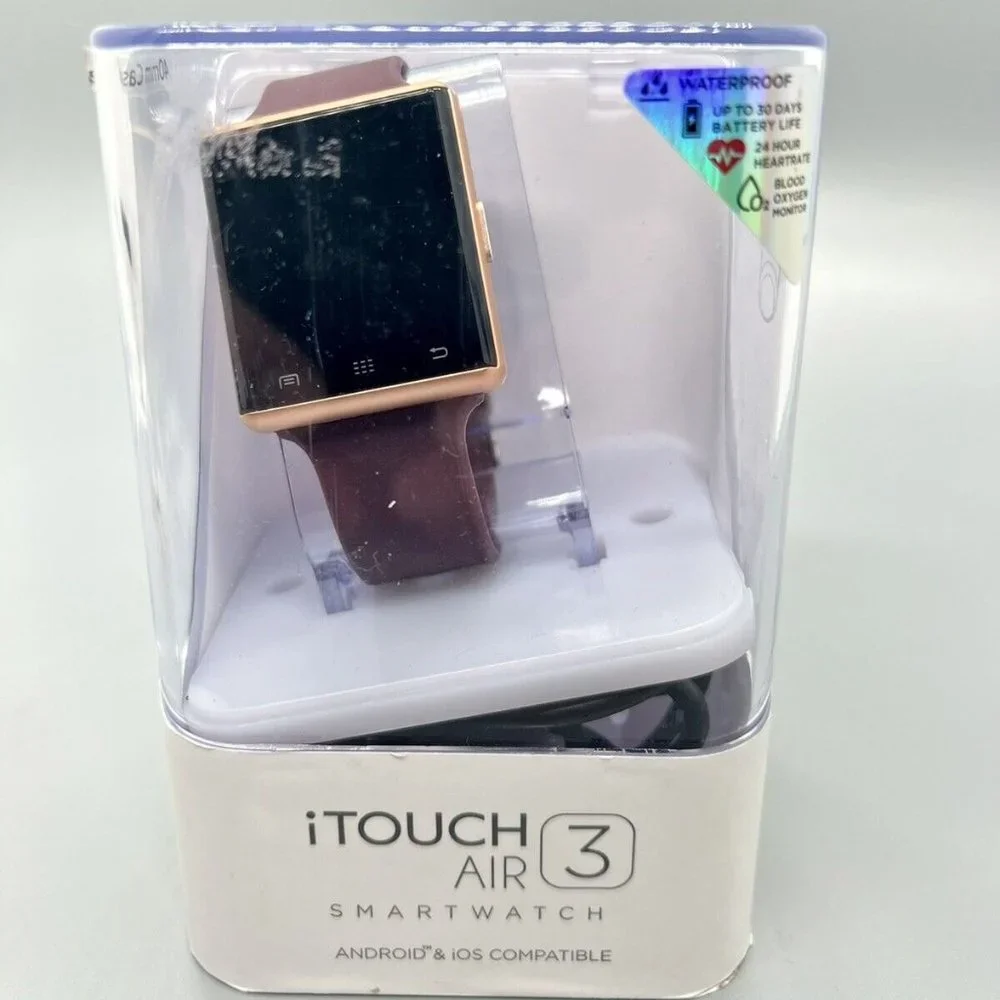 ITOUCH Air 3 Unisex Heart Rate Merlot Strap Smart Watch 40mm